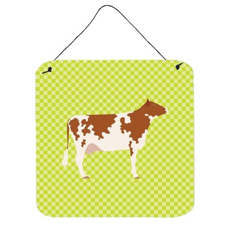 MICASA Ayrshire Cow Green Wall or Door Hanging Prints6 x 6 in. MI627800